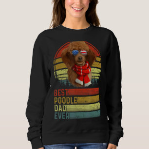 Vintager bester Poodle-Vater je Vater Tag Welpe Sweatshirt