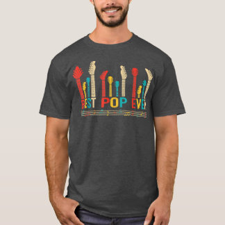 Vintager bester Pop je Daddy Guitar Vatertag T-Shirt