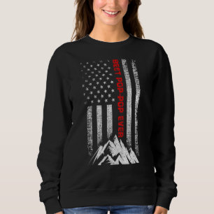 Vintager bester Pop Pop je US-Flagge 4. Juli Fat Sweatshirt