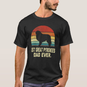 Vintager bester Pyrenäen Vater je Hund T-Shirt