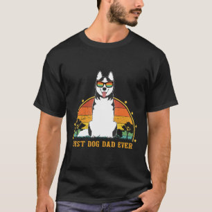 Vintager bester sibirischer Husky-Hund-Vater je Ge T-Shirt
