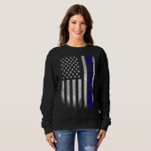 Vintager bester Vater je amerikanische Flagge beän Sweatshirt (Vorne ganz)
