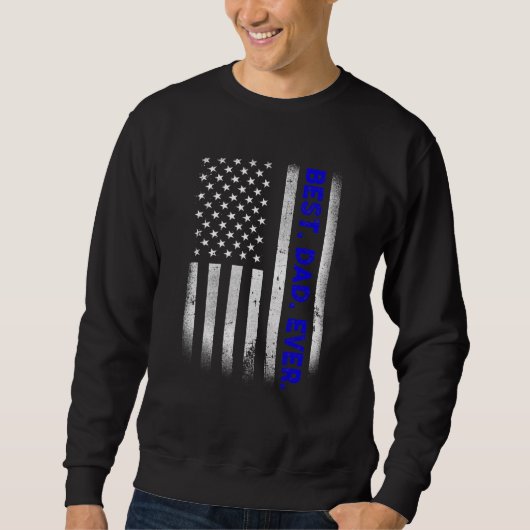 Vintager bester Vater je amerikanische Flagge beän Sweatshirt (Vorderseite)