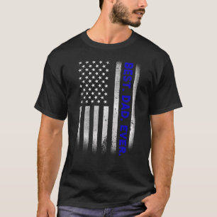 Vintager bester Vater je amerikanische Flagge beän T-Shirt