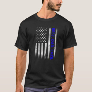 Vintager bester Vater je amerikanische Flagge beän T-Shirt