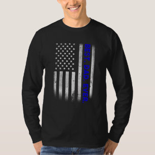 Vintager bester Vater je amerikanische Flagge beän T-Shirt