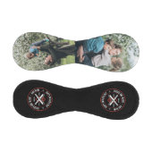 Vintager bester Vater je Personalisiertes Foto-Bat Baseball (Paneele)