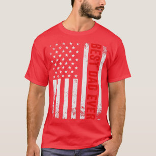 Vintager bester Vater je Tag des amerikanischen Fl T-Shirt