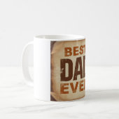 Vintager bester Vater Kaffee Tasse Geschenk (Vorderseite Links)