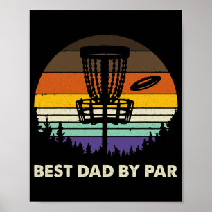 Vintager bester Vater per Par Disk Golf Vathedtag  Poster