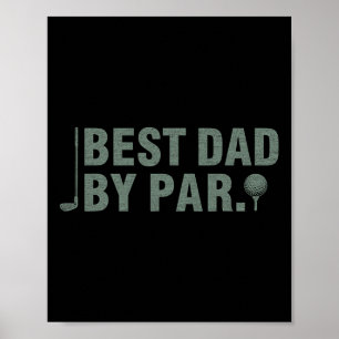 Vintager bester Vater von Par Pater#39;s Day Golfi Poster