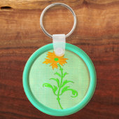 Vintager bestickter Schnürknopf Schlüsselanhänger (Vorderseite)