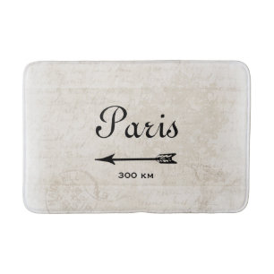Vintager Bestimmungsort-Entwurf Paris Frankreich Badematte