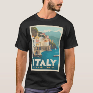 Vintager Besuch der italienischen Küste T-Shirt