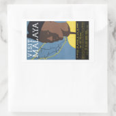 Vintager Besuch der Malaya Malaysia Railways Rechteckiger Aufkleber (Tasche)