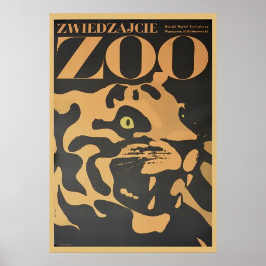 Vintager Besuch des Zoo Travel Poster (Vorne)