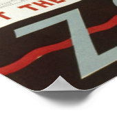 Vintager Besuch des Zooposters mit Vogelkranich Poster (Ecke)