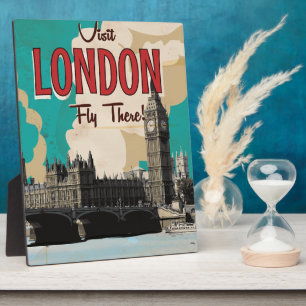 Vintager Besuch in London - Fly There Fotoplatte