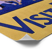 Vintager Besuch Indien Reiseplakat Print Poster (Ecke)