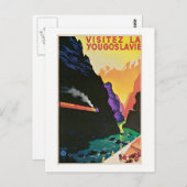 Vintager Besuch Jugoslawiens Postkarte (Vorne/Hinten)