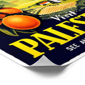 Vintager Besuch Palästina Reisen Klassisches Poste Poster (Ecke)