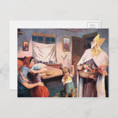 Vintager Besuch Postkarte (Vorne/Hinten)