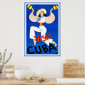 Vintager Besuch von Cuba Print Poster (Küche)