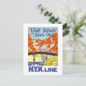 Vintager Besuch von Japan per japanischer Post Postkarte (Stehend Vorderseite)