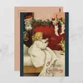 Vintager Besuch von Weihnachten Grüße Postkarte (Vorne/Hinten)