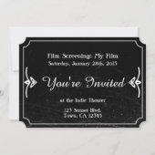 Vintager beunruhigter Film Einladung (Vorderseite)