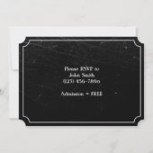 Vintager beunruhigter Film Einladung (Rückseite)