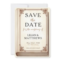 Vintager Bibliotheksbuchabdeckung Curry Schriftart