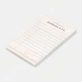Vintager Bibliothekskartenbuchwurm Bookworm Post-it Klebezettel (angewinkelt)