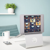 Vintager Bibliothekskartenkatalog Aufkleber (Laptop auf Schreibtisch)