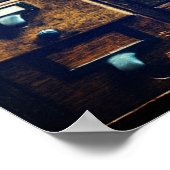 Vintager Bibliothekskartenkatalog Poster (Ecke)