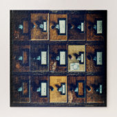 Vintager Bibliothekskartenkatalog Puzzle (Horizontal)