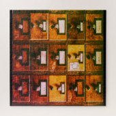 Vintager Bibliothekskartenkatalog Puzzle (Horizontal)