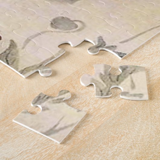 Vintager Biene, Schmetterlingund Puzzle (Seite)