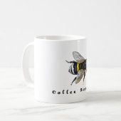 Vintager Bienencoffee Buzz Funny Kaffeetasse (Vorderseite Links)
