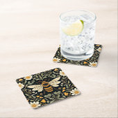 Vintager Bienengarten Rechteckiger Pappuntersetzer (Vor Ort)