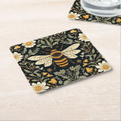 Vintager Bienengarten Rechteckiger Pappuntersetzer (angewinkelt)