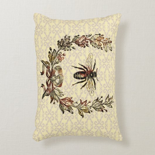 Vintager Bienenreath Dekokissen (Vorderseite(Vertikal))