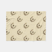 Vintager Bienenreath Fleecedecke (Vorderseite (Horizontal))