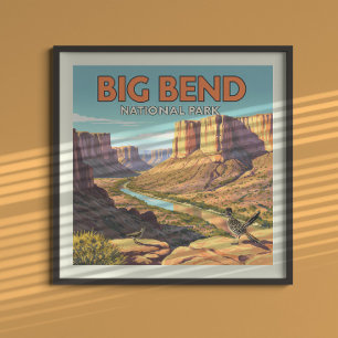 Vintager Big-Bend-Nationalpark Poster