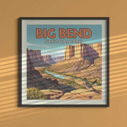 Vintager Big-Bend-Nationalpark Poster