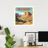 Vintager Big-Bend-Nationalpark Poster (Heimbüro)