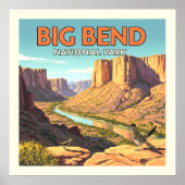 Vintager Big-Bend-Nationalpark Poster (Vorne)