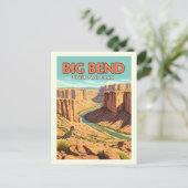 Vintager Big-Bend-Nationalpark Postkarte (Stehend Vorderseite)