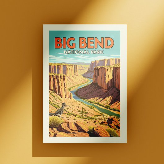 Vintager Big-Bend-Nationalpark Postkarte