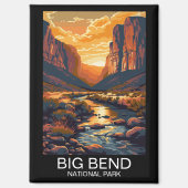 Vintager Big Bend Nationalpark Texas Retro Reisen Magnet (Vorderseite)